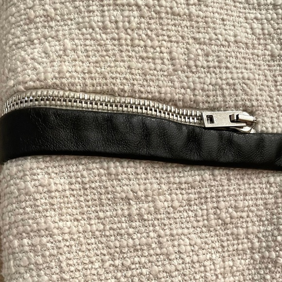 IRO Tweed Boucle Jacket in Natural with Leather Trim FR 38 US 6 - Picture 7 of 10